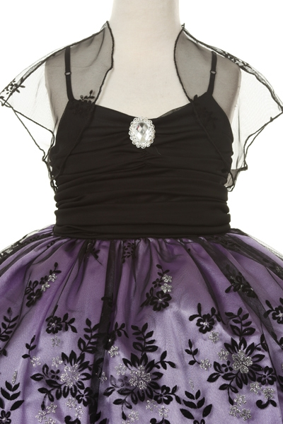 sheer flocked bolero